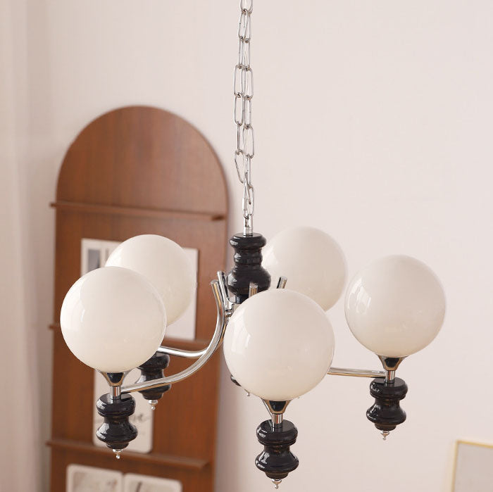 Contemporary Simplicity Magic Bean Iron Silver Finish Frame 3/5-Light Chandelier For Living Room