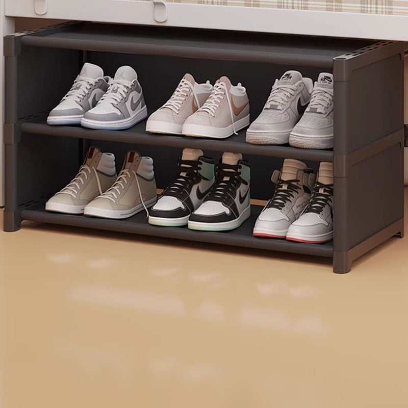 Modern Simplicity Rectangular Plastic Shoe Storage 3-Tier For Entryways