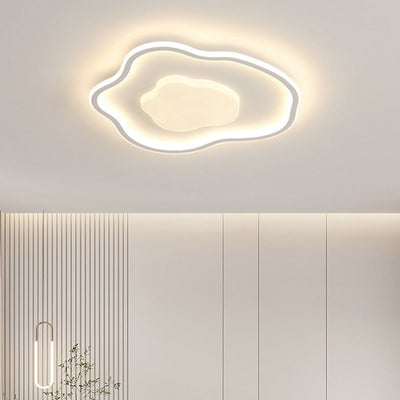 Modern Minimalist Cloud Shape LED Flush Mount Ceiling Light For Bedroom