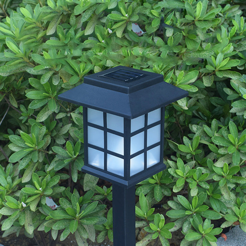 Traditional European Waterproof Solar ABS PC Plastic Rectangular LED Landscape Lighting For Garden