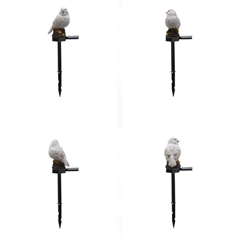 Contemporary Creative Resin Birdie LED Solar Waterproof Lawn Insert Light For Outdoor Patio