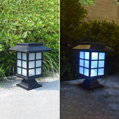 Traditional European Waterproof Solar ABS PC Plastic Rectangular LED Landscape Lighting For Garden