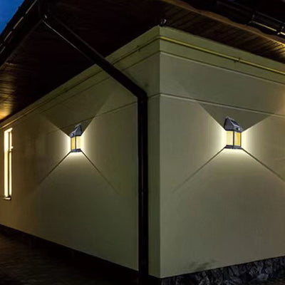 Modern Art Deco House ABS LED Outdoor Wall Sconce Lamp For Garden