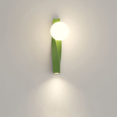 Contemporary Nordic Cream PE Magic Bean Shade LED Wall Sconce Lamp For Living Room