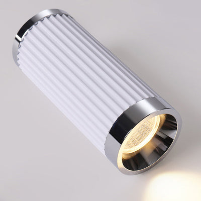 Modern Minimalist Cylindrical PC Aluminum LED Flush Mount Ceiling Light For Living Room