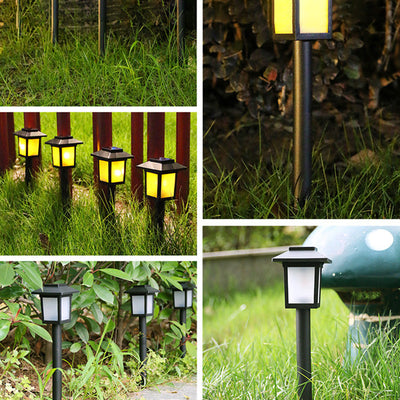 Modern Minimalist Waterproof Solar Square ABS PVC LED Outdoor Landscape Light For Garden