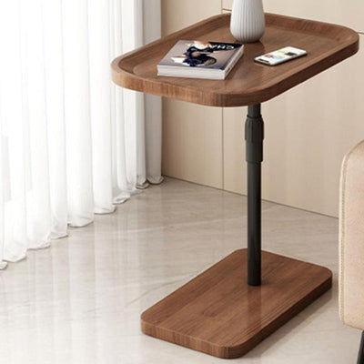 Modern Minimalist Rectangular Faux Panel Iron Liftable End Table For Living Room