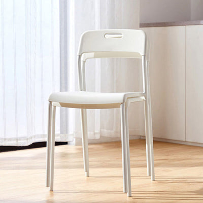 Modern Minimalist Square Plastic Carbon Steel Dining Chair Backrest For Dining Room