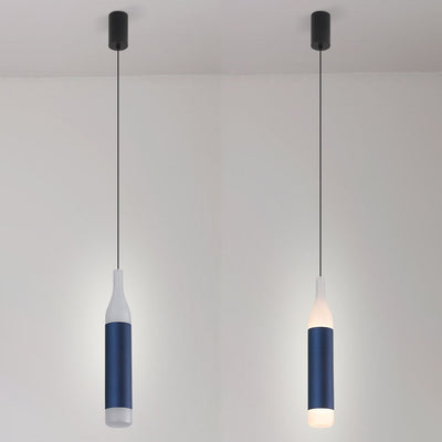 Lampe suspendue LED en aluminium et acrylique, bouteille de vin créative moderne scandinave 