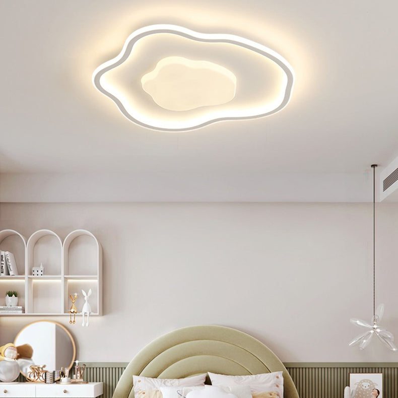 Modern Minimalist Cloud Shape LED Flush Mount Ceiling Light For Bedroom