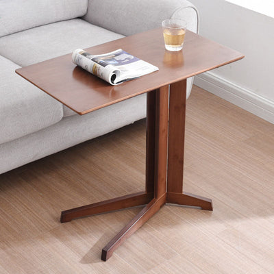 Modern Minimalist Square Wood End Table For Living Room