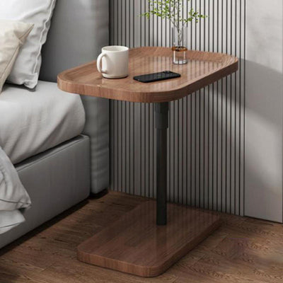 Modern Minimalist Rectangular Faux Panel Iron Liftable End Table For Living Room