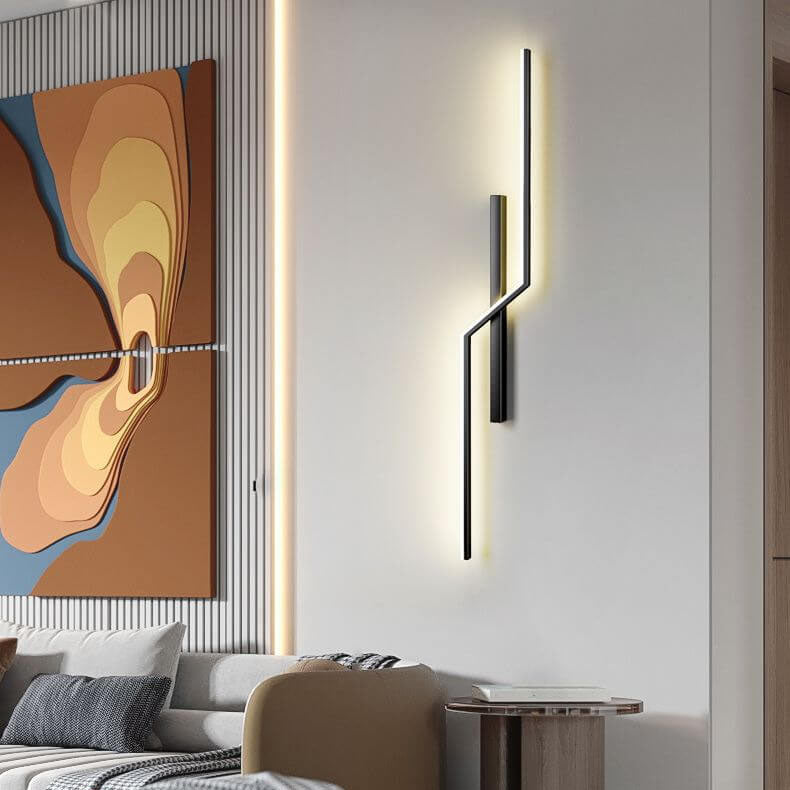 Modern Minimalist Geometry Lines Aluminum LED Wall Sconce Lamp