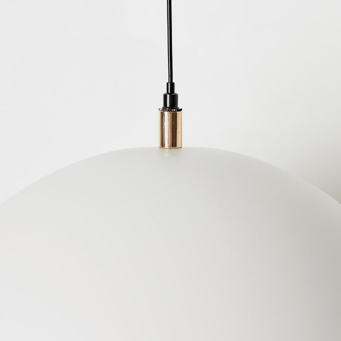 Contemporary Scandinavian Semi-circular Aluminum LED Pendant Light For Living Room