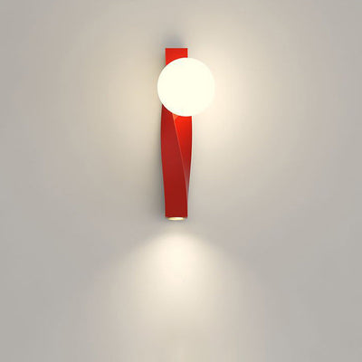 Contemporary Nordic Cream PE Magic Bean Shade LED Wall Sconce Lamp For Living Room