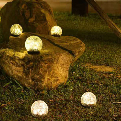 Modern Art Deco Waterproof Solar Plastic Copper Wire Glass Ball LED Landscape Lighting Outdoor Light For Garden