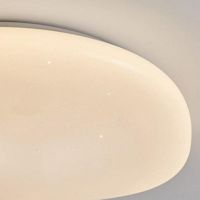 Modern Minimalist Pebble Shape Acrylic Hardware LED Flush Mount Ceiling Light For Bedroom