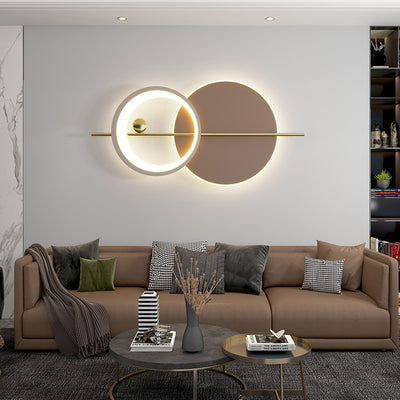 Modern Minimalist Round Iron Acrylic LED Wall Sconce Lamp For Bedroom