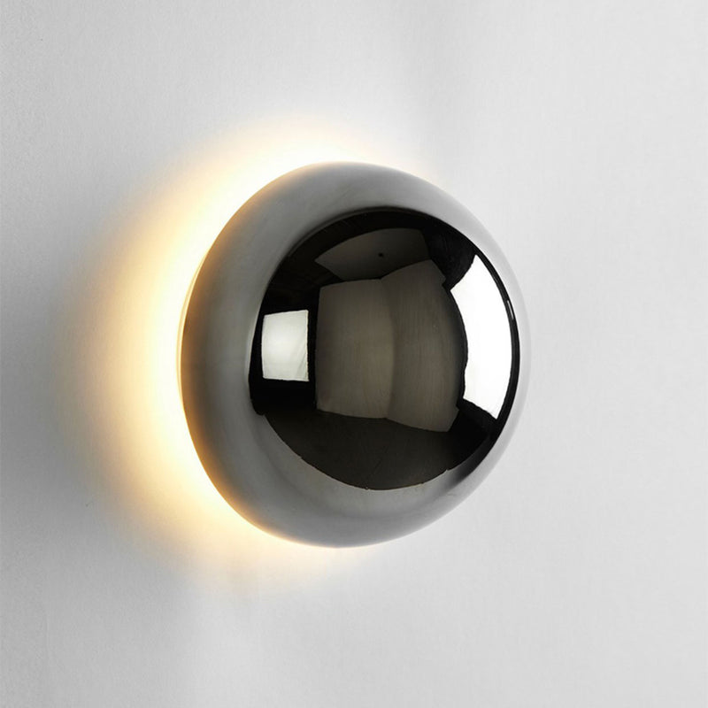 Applique murale LED en métal demi-cercle météorite simplicité moderne pour chambre à coucher 