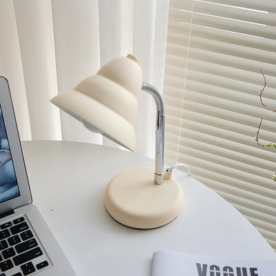 Contemporary Retro Adjustable Cone USB Iron 1-Light Table Lamp For Bedroom