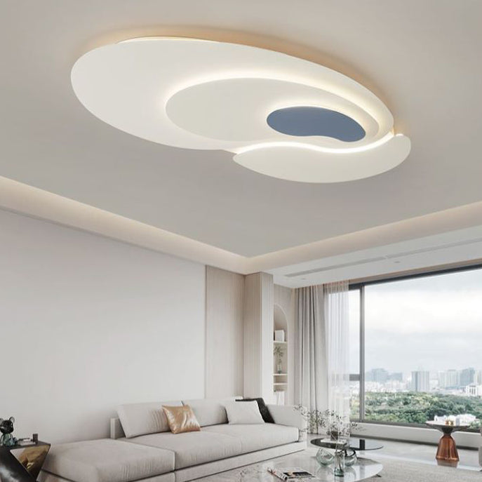 Modern Minimalist Round Iron LED Flush Mount Ceiling Light For Living Room