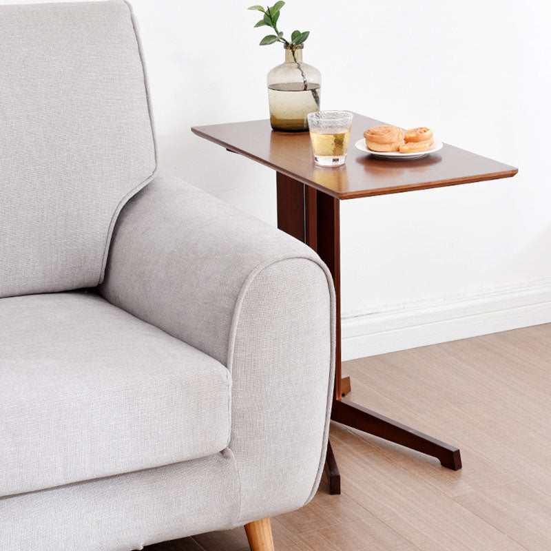 Modern Minimalist Square Wood End Table For Living Room