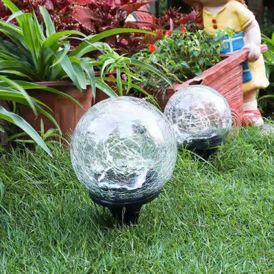 Modern Art Deco Waterproof Solar Plastic Copper Wire Glass Ball LED Landscape Lighting Outdoor Light For Garden