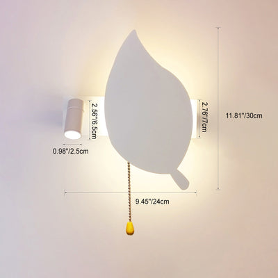 Modern Minimalist Round Leaf Iron Aluminum Acrylic LED Wall Sconce Lamp For Living Room