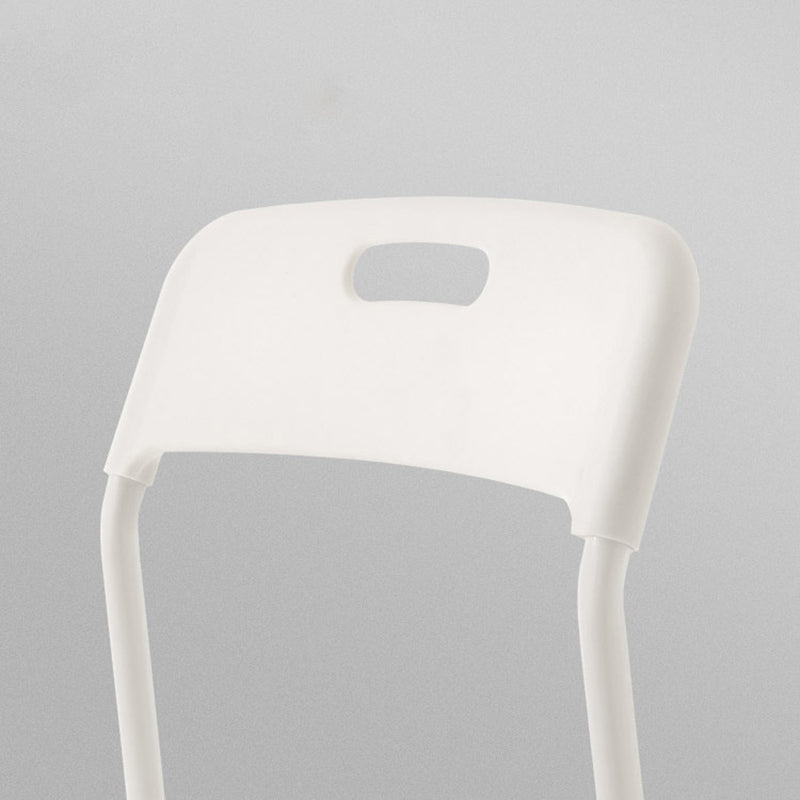 Modern Minimalist Square Plastic Carbon Steel Dining Chair Backrest For Dining Room