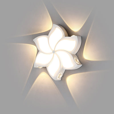 Contemporary Simplicity Aluminum Pinwheel Acrylic Shade LED Wall Sconce Lamp For Bedroom