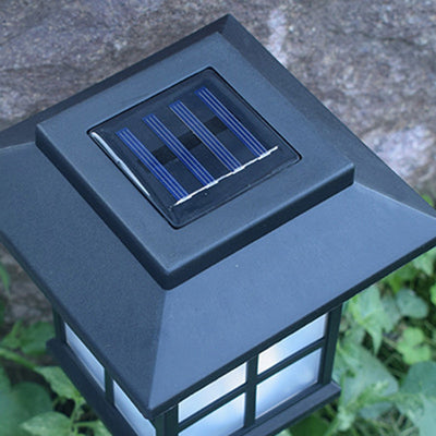 Traditional European Waterproof Solar ABS PC Plastic Rectangular LED Landscape Lighting For Garden