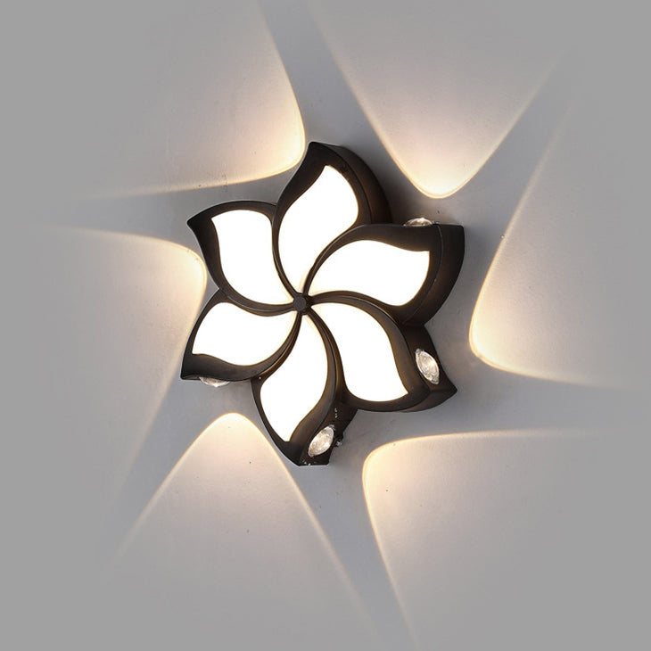 Contemporary Simplicity Aluminum Pinwheel Acrylic Shade LED Wall Sconce Lamp For Bedroom