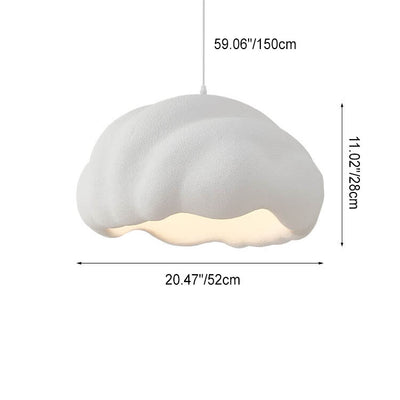 Nordic Simple Cream Style Polystyrene Special-Shaped 1-Light Pendant Light