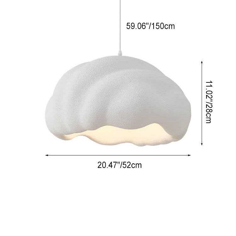 Nordic Simple Cream Style Polystyrene Special-Shaped 1-Light Pendant Light