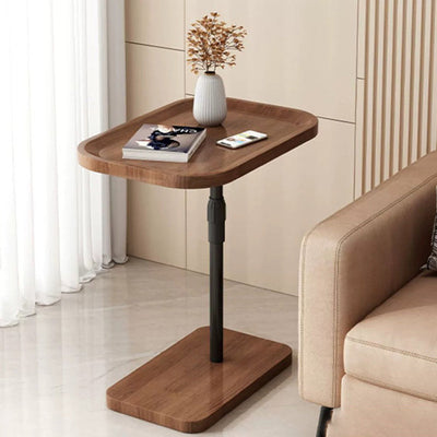 Modern Minimalist Rectangular Artificial Panel Hardware End Table For Living Room