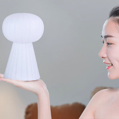 Modern Minimalist Column Geometric PE Shape RGB LED Table Lamp For Bedroom