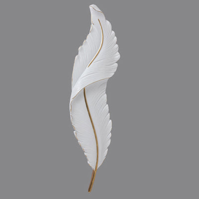 Contemporary Creative Resin Imitation Peacock Feather LED Waterproof Wall Sconce Lamp For Living Room