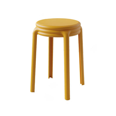 Contemporary Scandinavian Macaron Round Plastic Chair Stackable For Living Room