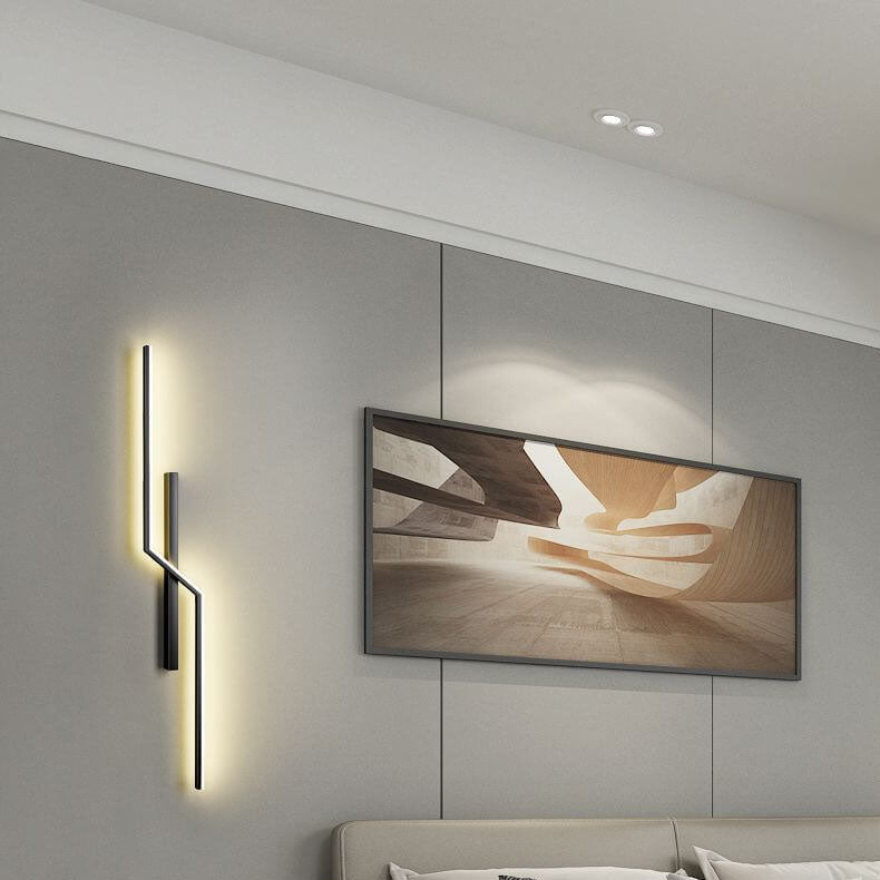 Applique murale LED en aluminium avec lignes géométriques minimalistes modernes 