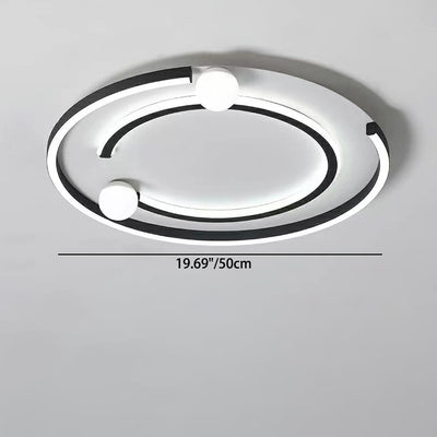 Modern Minimalist Iron Silica Rectangular Square Round LED Flush Mount Ceiling Light For Living Room