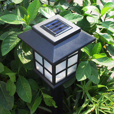 Traditional European Waterproof Solar ABS PC Plastic Rectangular LED Landscape Lighting For Garden