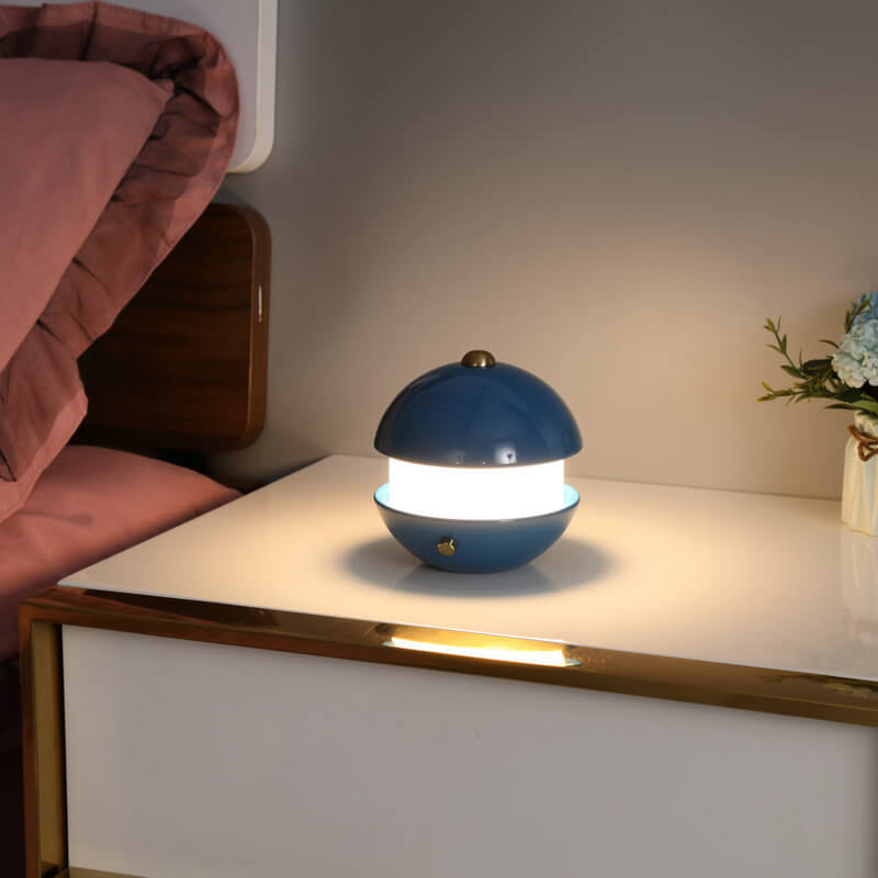 Modern Creative Simple Metal Round LED Table Lamp