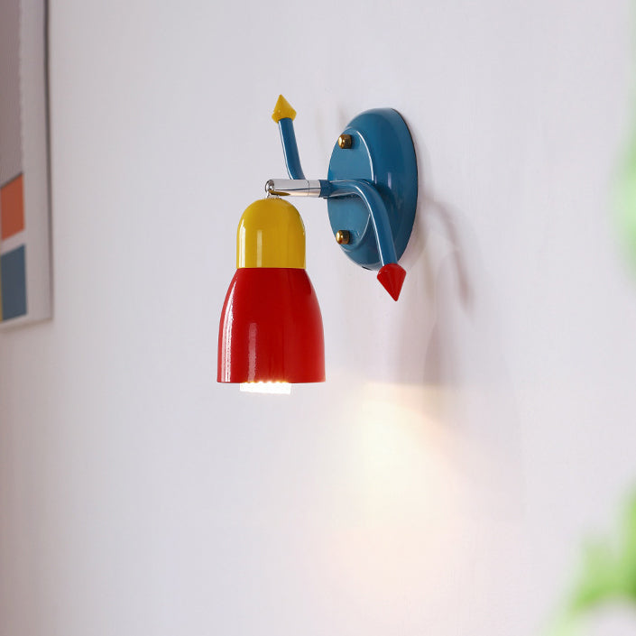 Applique Murale Contemporaine à Flèche en Fer Créatif 1 Lumière pour Chambre 