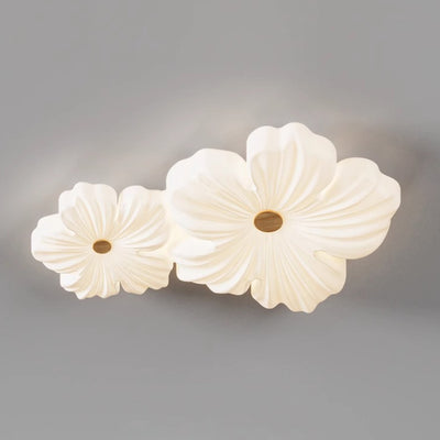 Modern Art Deco Iron Acrylic Flower LED Flush Mount Ceiling Light For Living Room