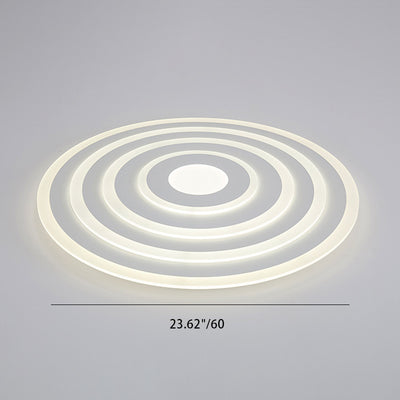 Modern Minimalist Round Iron Acrylic LED Flush Mount Ceiling Light For Bedroom