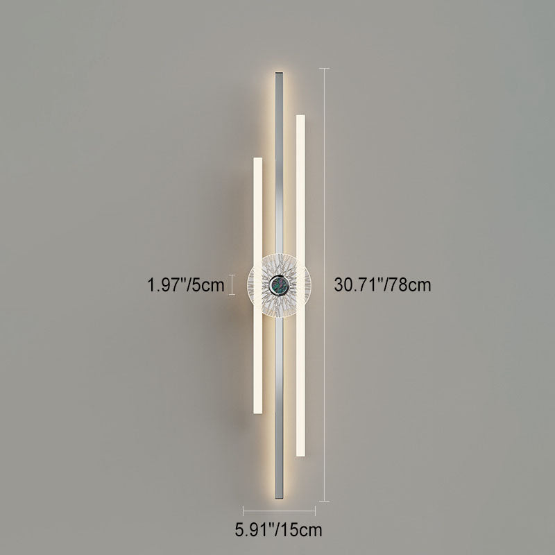 Modern Minimalist Long Strip Hardware Aluminum LED Wall Sconce Lamp For Living Room