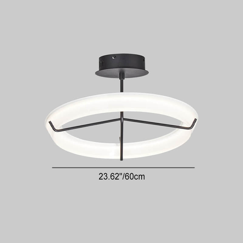 Modern Simplicity Iron Cirque LED Pendant Light For Living Room