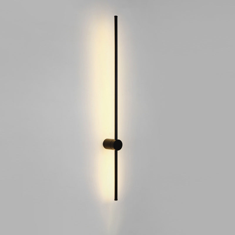 Modern Minimalist Long Aluminum Iron Silicone LED Wall Sconce Lamp For Bedroom