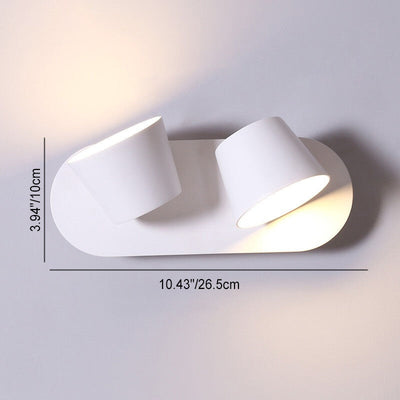 Contemporary Minimalist Dome Frosted Rotatable Aluminum LED Reading Wall Sconce Lamp For Bedroom