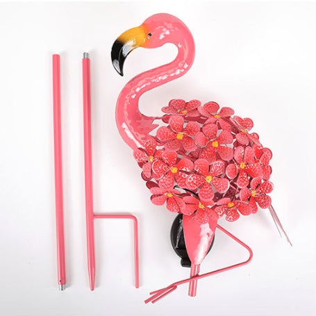 Contemporary Creative Waterproof Solar Flamingo Iron LED Outdoor Landscape Light For Garden